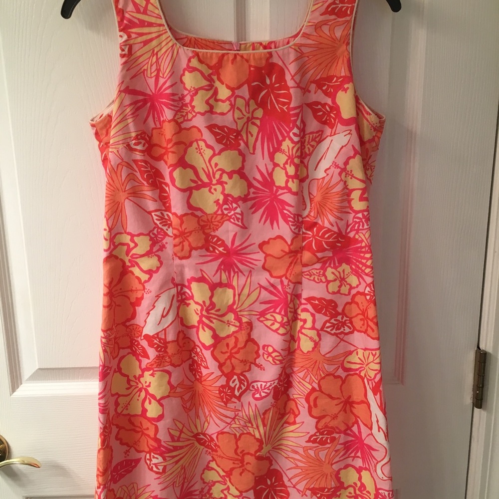 Orange floral Lilly Pulitzer shift dress